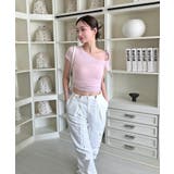 アンバランスリボンクロップド半袖Tシャツ | by muni:r | 詳細画像44