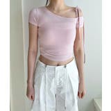 アンバランスリボンクロップド半袖Tシャツ | by muni:r | 詳細画像45