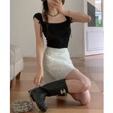 ツーリボンスクエアネックTシャツ | by muni:r | 詳細画像13