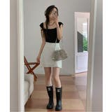 ツーリボンスクエアネックTシャツ | by muni:r | 詳細画像14