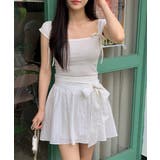 ツーリボンスクエアネックTシャツ | by muni:r | 詳細画像5