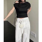 リブアンバランスカーフセットTシャツ | by muni:r | 詳細画像1 