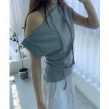 リブアンバランスカーフセットTシャツ | by muni:r | 詳細画像12 