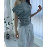 リブアンバランスカーフセットTシャツ | by muni:r | 詳細画像14 