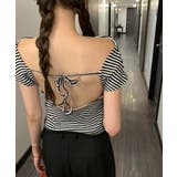 バックレスオフ半袖Tシャツ | by muni:r | 詳細画像7