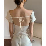 バックレスオフ半袖Tシャツ | by muni:r | 詳細画像9