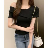 アンバランスオフショルダー半袖Tシャツ | by muni:r | 詳細画像10