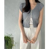 サマーボタンニット半袖カーディガン | by muni:r | 詳細画像2