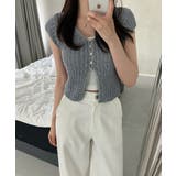 サマーボタンニット半袖カーディガン | by muni:r | 詳細画像3