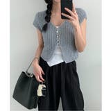 サマーボタンニット半袖カーディガン | by muni:r | 詳細画像6