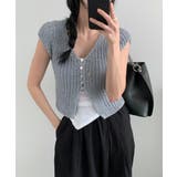 サマーボタンニット半袖カーディガン | by muni:r | 詳細画像7