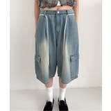 バミューダカーゴストリングデニムパンツ | by muni:r | 詳細画像15 