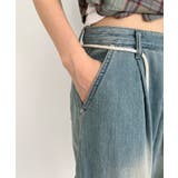 バミューダカーゴストリングデニムパンツ | by muni:r | 詳細画像16 