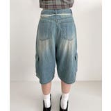 バミューダカーゴストリングデニムパンツ | by muni:r | 詳細画像18 