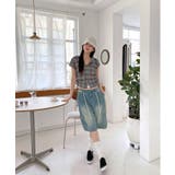 バミューダカーゴストリングデニムパンツ | by muni:r | 詳細画像2 