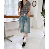 バミューダカーゴストリングデニムパンツ | by muni:r | 詳細画像3 