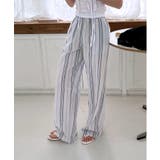 リネンストライプバンディンルーズパンツ | by muni:r | 詳細画像10 