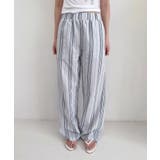 リネンストライプバンディンルーズパンツ | by muni:r | 詳細画像14 