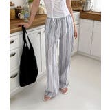 リネンストライプバンディンルーズパンツ | by muni:r | 詳細画像8 