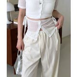 ボタンポイントロングスラックスバンディングパンツ | by muni:r | 詳細画像12 