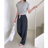 ボタンポイントロングスラックスバンディングパンツ | by muni:r | 詳細画像24 