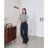 ボタンポイントロングスラックスバンディングパンツ | by muni:r | 詳細画像27 