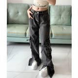 スリットリボンユニークカーゴパンツ | by muni:r | 詳細画像7 