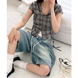 チェックフードシャーリングブラウス | by muni:r | 詳細画像12 