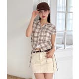 チェックフードシャーリングブラウス | by muni:r | 詳細画像14 