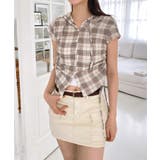 チェックフードシャーリングブラウス | by muni:r | 詳細画像16 