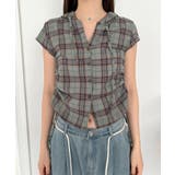 チェックフードシャーリングブラウス | by muni:r | 詳細画像39 