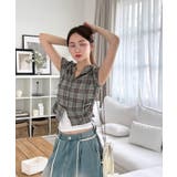 チェックフードシャーリングブラウス | by muni:r | 詳細画像9 