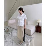 サイドリボンストラップ半袖シャツ | by muni:r | 詳細画像24 