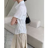 サイドリボンストラップ半袖シャツ | by muni:r | 詳細画像25 