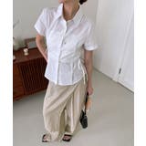 サイドリボンストラップ半袖シャツ | by muni:r | 詳細画像31 