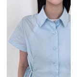 サイドリボンストラップ半袖シャツ | by muni:r | 詳細画像35 