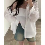 シアーストライプキャミソール+シャツSET | by muni:r | 詳細画像10