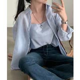 シアーストライプキャミソール+シャツSET | by muni:r | 詳細画像17