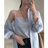 シアーストライプキャミソール+シャツSET | by muni:r | 詳細画像21