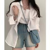 シアーストライプキャミソール+シャツSET | by muni:r | 詳細画像3