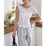 アンバランスリボンストラップTシャツ | by muni:r | 詳細画像13