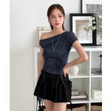 アンバランスリボンストラップTシャツ | by muni:r | 詳細画像24