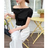 アンバランスリボンストラップTシャツ | by muni:r | 詳細画像3