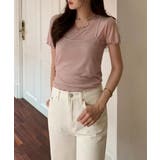 レイヤードウェーブ半袖Tシャツ+キャミソールSET | by muni:r | 詳細画像11