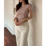 レイヤードウェーブ半袖Tシャツ+キャミソールSET | by muni:r | 詳細画像12