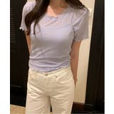 レイヤードウェーブ半袖Tシャツ+キャミソールSET | by muni:r | 詳細画像14