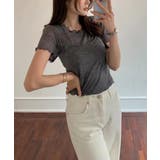 レイヤードウェーブ半袖Tシャツ+キャミソールSET | by muni:r | 詳細画像4