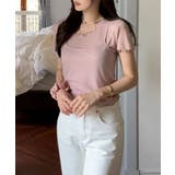 レイヤードウェーブ半袖Tシャツ+キャミソールSET | by muni:r | 詳細画像8