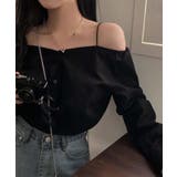 オフショルダーシャツブラウス | by muni:r | 詳細画像4 