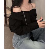 オフショルダーシャツブラウス | by muni:r | 詳細画像8 